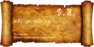 Végh Márk névjegykártya